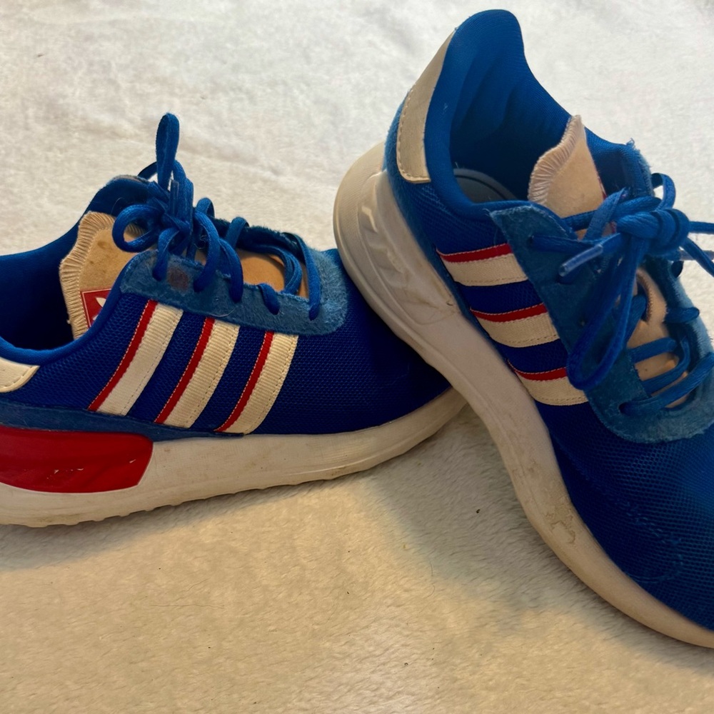 Adidas Blue and Red Sneakers Classic Design
